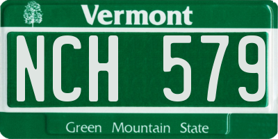 VT license plate NCH579