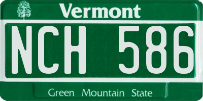 VT license plate NCH586
