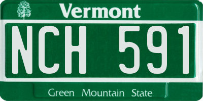 VT license plate NCH591