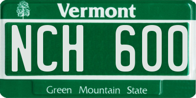 VT license plate NCH600