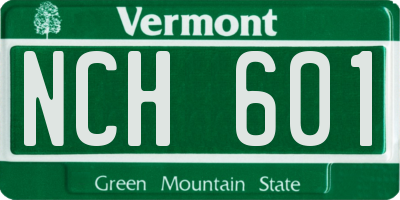 VT license plate NCH601