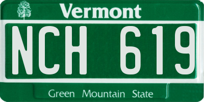 VT license plate NCH619