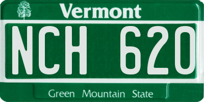VT license plate NCH620
