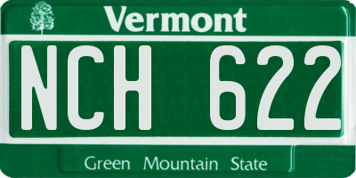 VT license plate NCH622