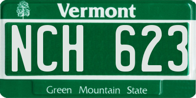 VT license plate NCH623