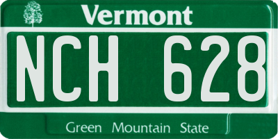 VT license plate NCH628