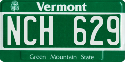 VT license plate NCH629