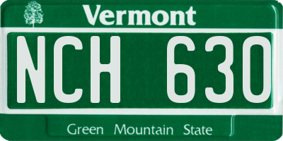 VT license plate NCH630