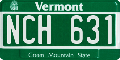 VT license plate NCH631