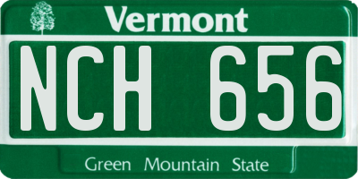 VT license plate NCH656