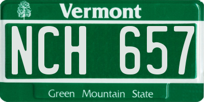 VT license plate NCH657