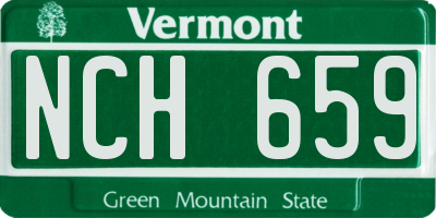 VT license plate NCH659