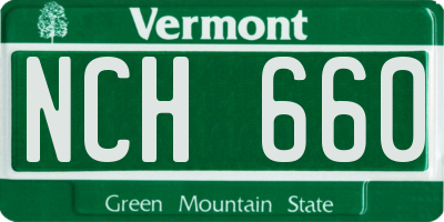 VT license plate NCH660