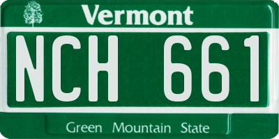 VT license plate NCH661