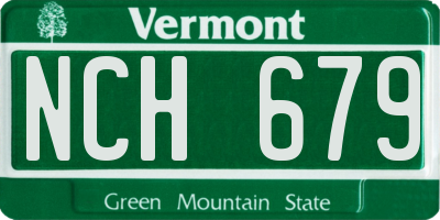 VT license plate NCH679