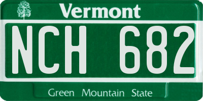 VT license plate NCH682