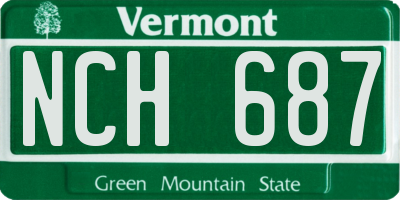 VT license plate NCH687