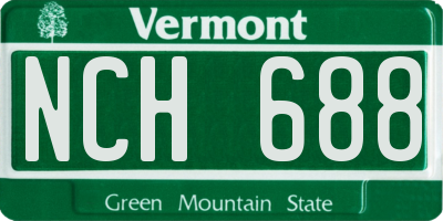 VT license plate NCH688