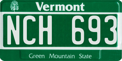 VT license plate NCH693