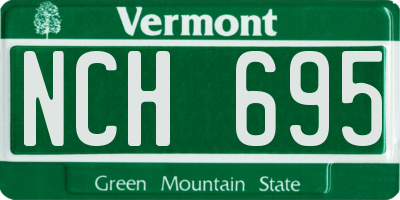 VT license plate NCH695