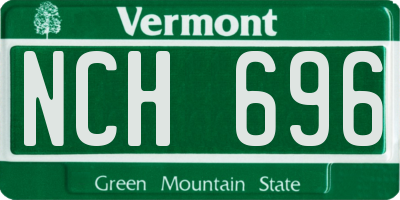 VT license plate NCH696