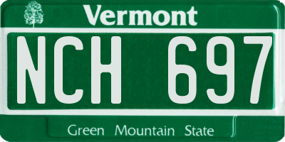 VT license plate NCH697