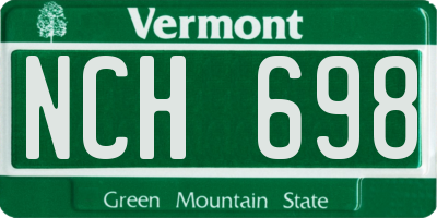 VT license plate NCH698