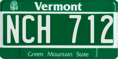 VT license plate NCH712