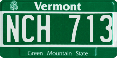 VT license plate NCH713