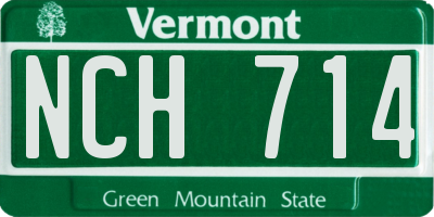 VT license plate NCH714