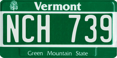 VT license plate NCH739