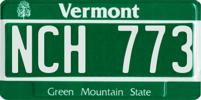VT license plate NCH773