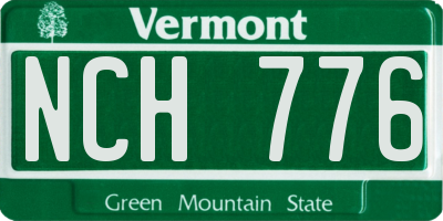 VT license plate NCH776