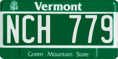 VT license plate NCH779