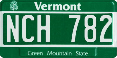 VT license plate NCH782
