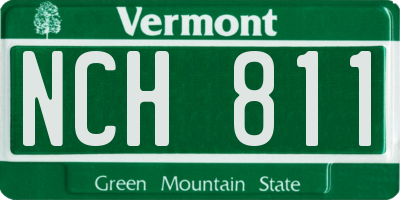VT license plate NCH811