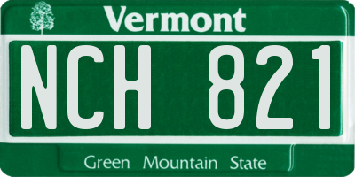 VT license plate NCH821