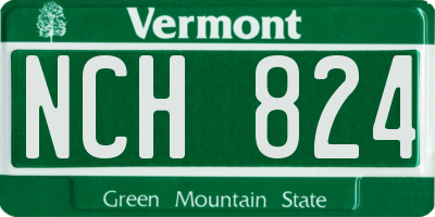 VT license plate NCH824
