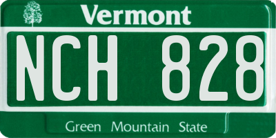 VT license plate NCH828