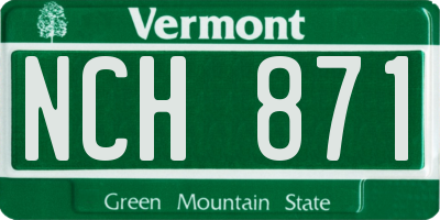 VT license plate NCH871