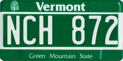 VT license plate NCH872