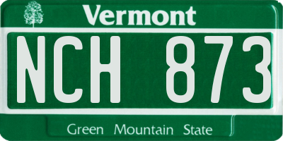 VT license plate NCH873