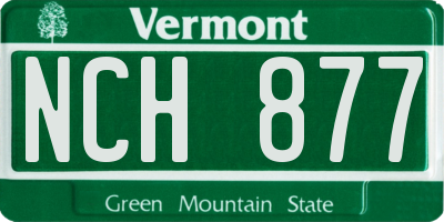 VT license plate NCH877