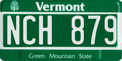 VT license plate NCH879