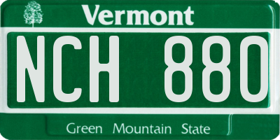 VT license plate NCH880