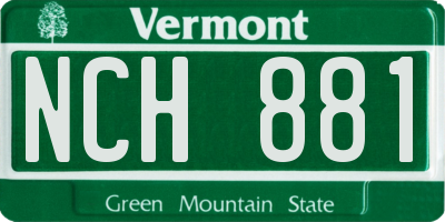 VT license plate NCH881