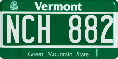 VT license plate NCH882