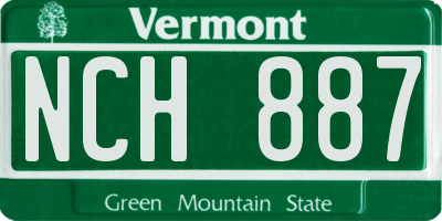 VT license plate NCH887