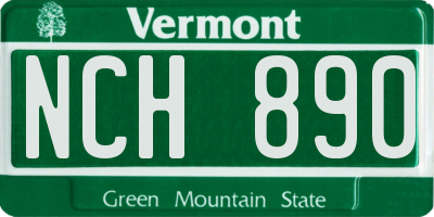 VT license plate NCH890