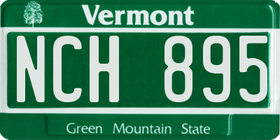 VT license plate NCH895